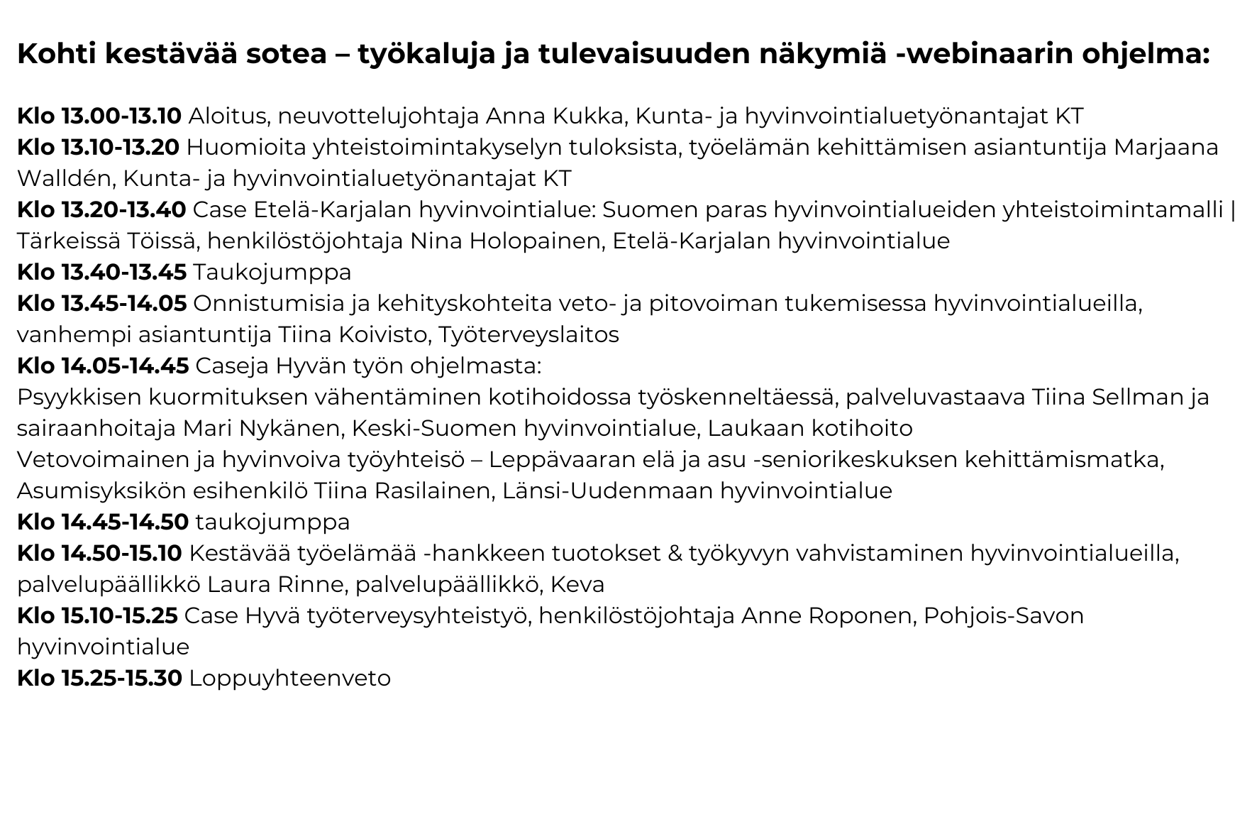 Webinaariohjelma